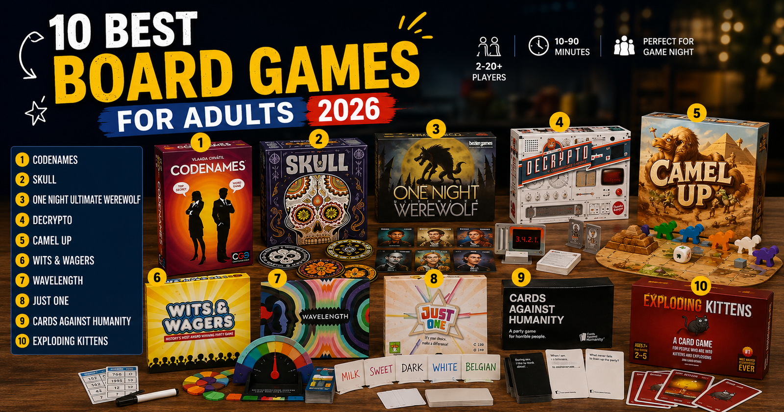 10 Best Board Games for Adults 2026