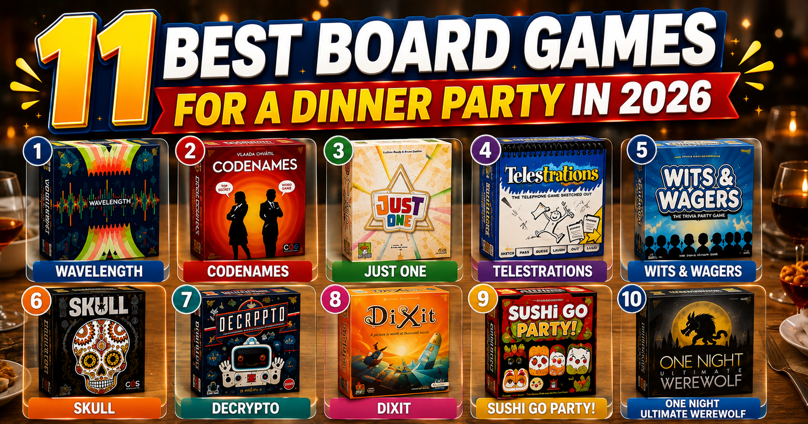 11 Best Board Games for a Dinner Party in 2026