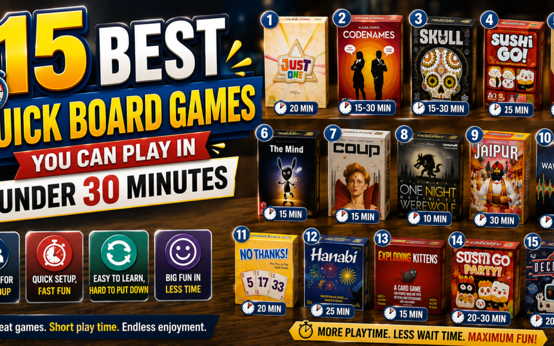 15 Best Quick Board Games You Can Play in Under 30 Minutes
